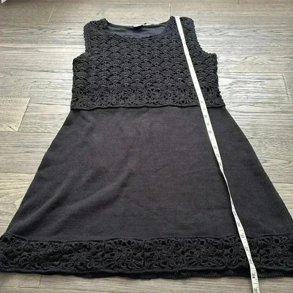 ASOS | 100% Cotton Black Crochet Sleeveless Dress Size 6 - Picture 9 of 12